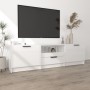 Mueble de TV madera contrachapada blanco brillante 140x35x40 cm de vidaXL, Muebles TV - Ref: Foro24-811454, Precio: 104,30 €,...