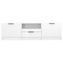 Mueble de TV madera contrachapada blanco brillante 140x35x40 cm de vidaXL, Muebles TV - Ref: Foro24-811454, Precio: 104,30 €,...