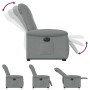 Sillón eléctrico reclinable elevable de tela gris claro en Sillones | Comprar online en Foru.es