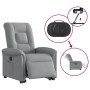 Sillón eléctrico reclinable elevable de tela gris claro en Sillones | Comprar online en Foru.es