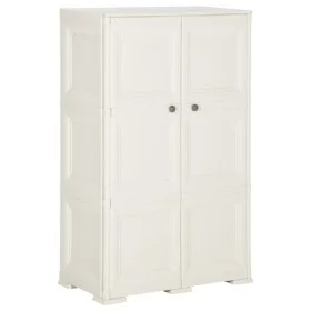 Angora white wood design plastic wardrobe 79x43x125 cm by vidaXL, Lockers and storage cabinets - Ref: Foro24-340592, Price: 1...
