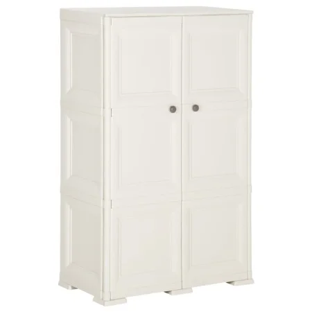Angora white wood design plastic wardrobe 79x43x125 cm by vidaXL, Lockers and storage cabinets - Ref: Foro24-340592, Price: 1...
