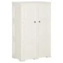 Angora white wood design plastic wardrobe 79x43x125 cm by vidaXL, Lockers and storage cabinets - Ref: Foro24-340592, Price: 1...