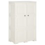 Armario de plástico diseño madera blanco angora 79x43x125 cm de vidaXL, Taquillas y armarios de almacenamiento - Ref: Foro24-...