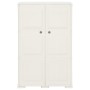 Armario de plástico diseño madera blanco angora 79x43x125 cm de vidaXL, Taquillas y armarios de almacenamiento - Ref: Foro24-...