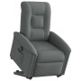 Sillón eléctrico reclinable elevable de tela gris oscuro en Sillones | Comprar online en Foru.es