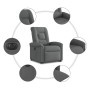 Sillón eléctrico reclinable elevable de tela gris oscuro en Sillones | Comprar online en Foru.es