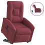 Sillón eléctrico reclinable elevable de tela rojo tinto en Sillones | Comprar online en Foru.es