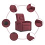Sillón eléctrico reclinable elevable de tela rojo tinto en Sillones | Comprar online en Foru.es