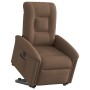 Sillón eléctrico reclinable elevable de tela marrón en Sillones | Comprar online en Foru.es