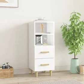 Aparador de madera contrachapada blanco brillante 34,5x34x90 cm de vidaXL, Aparadores - Ref: Foro24-812363, Precio: 63,85 €, ...