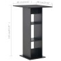 Mesa de bar color negro 60x60x110 cm en Mesas de comedor | Comprar online en Foru.es