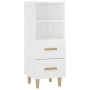 Aparador de madera contrachapada blanco brillante 34,5x34x90 cm de vidaXL, Aparadores - Ref: Foro24-812363, Precio: 64,60 €, ...