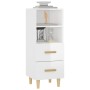 Aparador de madera contrachapada blanco brillante 34,5x34x90 cm de vidaXL, Aparadores - Ref: Foro24-812363, Precio: 64,60 €, ...