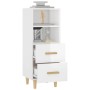 Aparador de madera contrachapada blanco brillante 34,5x34x90 cm de vidaXL, Aparadores - Ref: Foro24-812363, Precio: 64,60 €, ...
