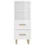 Aparador de madera contrachapada blanco brillante 34,5x34x90 cm de vidaXL, Aparadores - Ref: Foro24-812363, Precio: 64,60 €, ...