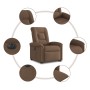 Sillón eléctrico reclinable elevable de tela marrón en Sillones | Comprar online en Foru.es
