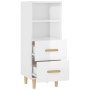 Aparador de madera contrachapada blanco brillante 34,5x34x90 cm de vidaXL, Aparadores - Ref: Foro24-812363, Precio: 64,60 €, ...