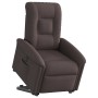 Sillón eléctrico reclinable elevable de tela marrón oscuro en Sillones | Comprar online en Foru.es