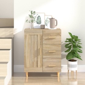 Aparador de madera contrachapada roble Sonoma 69,5x34x90 cm de vidaXL, Aparadores - Ref: Foro24-812225, Precio: 105,40 €, Des...
