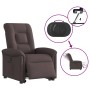 Sillón eléctrico reclinable elevable de tela marrón oscuro en Sillones | Comprar online en Foru.es