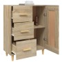 Aparador de madera contrachapada roble Sonoma 69,5x34x90 cm de vidaXL, Aparadores - Ref: Foro24-812225, Precio: 105,40 €, Des...