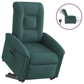 Sillón eléctrico reclinable elevable de tela verde oscuro en Sillones | Comprar online en Foru.es