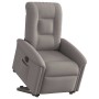Sillón eléctrico reclinable elevable de tela gris taupe en Sillones | Comprar online en Foru.es