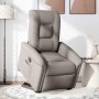 Sillón eléctrico reclinable elevable de tela gris taupe en Sillones | Comprar online en Foru.es