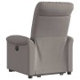 Sillón eléctrico reclinable elevable de tela gris taupe en Sillones | Comprar online en Foru.es