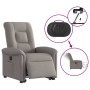 Sillón eléctrico reclinable elevable de tela gris taupe en Sillones | Comprar online en Foru.es