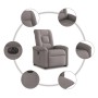 Sillón eléctrico reclinable elevable de tela gris taupe en Sillones | Comprar online en Foru.es