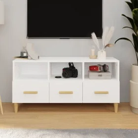 Mueble para TV madera contrachapada blanco 102x36x50 cm de vidaXL, Muebles TV - Ref: Foro24-812600, Precio: 71,20 €, Descuent...