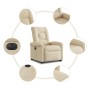 Sillón eléctrico reclinable elevable de tela color crema en Sillones | Comprar online en Foru.es
