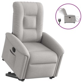 Sillón eléctrico reclinable elevable de tela gris nube en Sillones | Comprar online en Foru.es