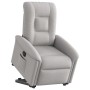 Sillón eléctrico reclinable elevable de tela gris nube en Sillones | Comprar online en Foru.es