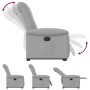Sillón eléctrico reclinable elevable de tela gris nube en Sillones | Comprar online en Foru.es