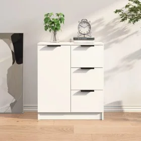 Aparador de madera contrachapada blanco 60x30x70 cm de vidaXL, Aparadores - Ref: Foro24-811079, Precio: 90,64 €, Descuento: %