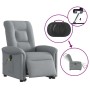 Sillón de masaje eléctrico reclinable elevable tela gris claro en Sillones | Comprar online en Foru.es