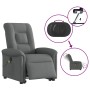 Sillón de masaje eléctrico reclinable elevable tela gris oscuro en Sillones | Comprar online en Foru.es