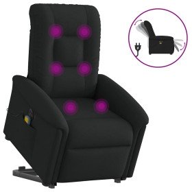 Sillón de masaje eléctrico reclinable elevable tela negro en Sillones | Comprar online en Foru.es