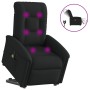 Sillón de masaje eléctrico reclinable elevable tela negro en Sillones | Comprar online en Foru.es