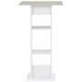 Mesa alta de bar blanco y gris hormigón 60x60x110 cm en Mesas de comedor | Comprar online en Foru.es