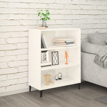 Aparador madera contrachapada blanco brillante 69,5x32,5x90 cm de vidaXL, Aparadores - Ref: Foro24-812255, Precio: 65,81 €, D...