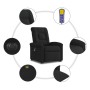 Sillón de masaje eléctrico reclinable elevable tela negro en Sillones | Comprar online en Foru.es
