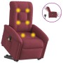 Sillón de masaje eléctrico reclinable elevable tela rojo tinto en Sillones | Comprar online en Foru.es
