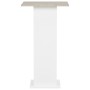 Mesa alta de bar blanco y gris hormigón 60x60x110 cm en Mesas de comedor | Comprar online en Foru.es