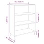 Aparador madera contrachapada blanco brillante 69,5x32,5x90 cm de vidaXL, Aparadores - Ref: Foro24-812255, Precio: 65,81 €, D...