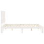 Estructura de cama con cabecero madera maciza blanco 120x200 cm de vidaXL, Camas y somieres - Ref: Foro24-3193592, Precio: 13...