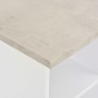 Mesa alta de bar blanco y gris hormigón 60x60x110 cm en Mesas de comedor | Comprar online en Foru.es